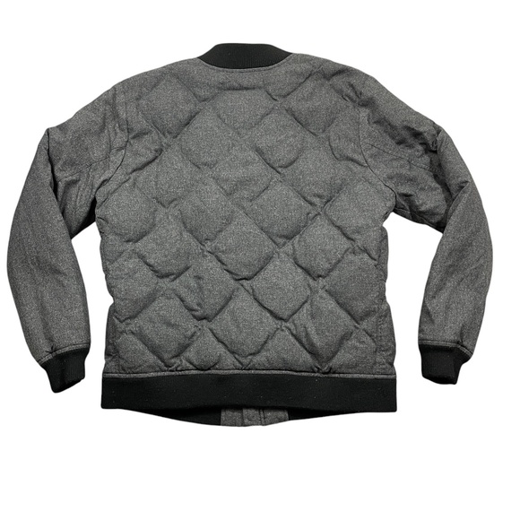 Eddie Bauer Large 1936 Skyliner Model Good Down Jacket Quilted Denim Color Zips - Picture 4 of 7